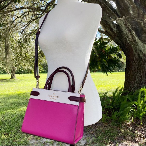 🌸💞Kate Spade Color Block Satchel Pink Multi - Picture 2 of 4